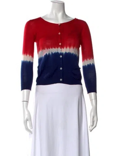Pre-owned Prada Vintage 2004 Sweater In Blue/red/white