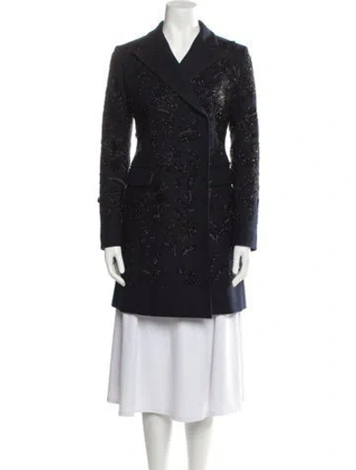 Pre-owned Prada Vintage 2004 Trench Coat In Blue