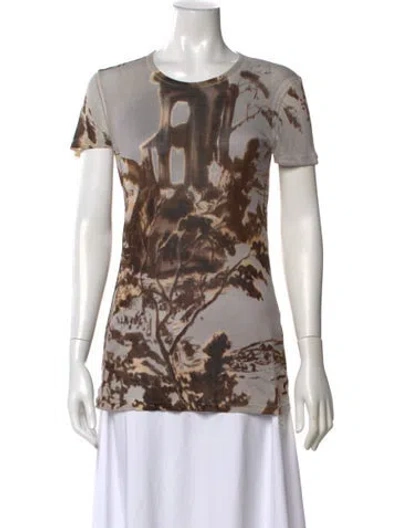 Pre-owned Prada Vintage 2004 T-shirt In Blue/brown