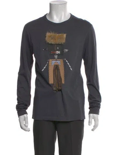 Pre-owned Prada Vintage 2004 T-shirt In Gray