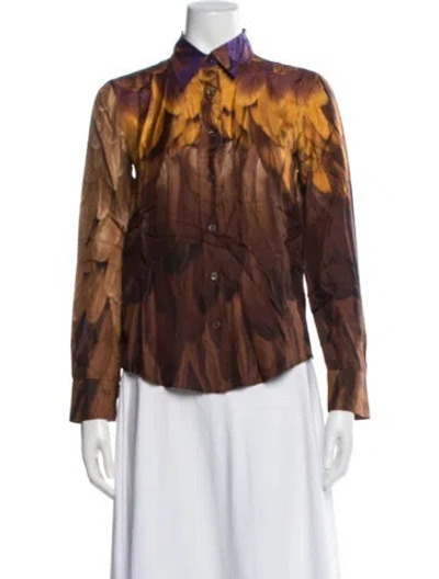 Pre-owned Prada Vintage 2005 Button-up Top In Multi