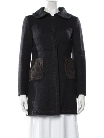 Pre-owned Prada Vintage 2005 Coat In Blue