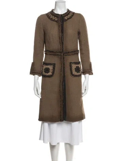 Pre-owned Prada Vintage 2005 Coat In Brown