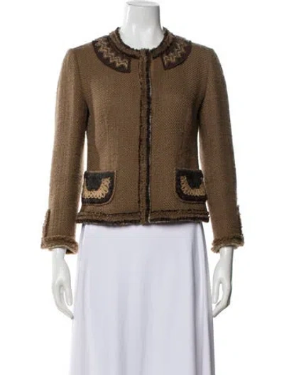 Pre-owned Prada Vintage 2005 Evening Jacket In Brown