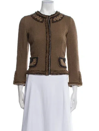 Pre-owned Prada Vintage 2005 Jacket In Brown