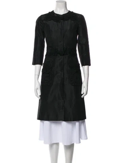 Pre-owned Prada Vintage 2005 Trench Coat In Black