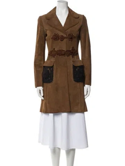 Pre-owned Prada Vintage 2005 Trench Coat In Brown
