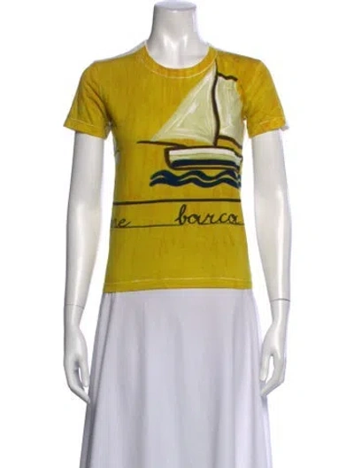 Pre-owned Prada Vintage 2005 T-shirt In Yellow