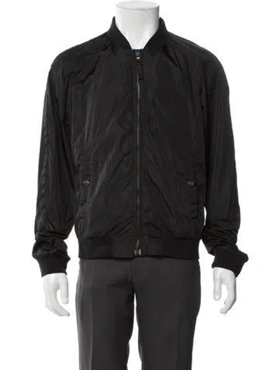 Pre-owned Prada Vintage 2006 Bomber Jacket In Gray