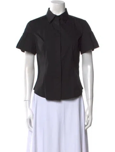 Pre-owned Prada Vintage 2006 Button-up Top In Black