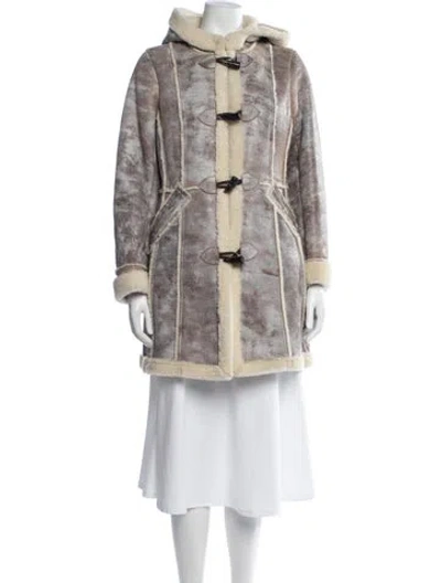 Pre-owned Prada Vintage 2006 Coat In Neutrals