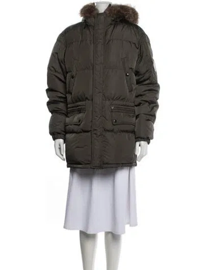 Pre-owned Prada Vintage 2006 Down Coat In Green