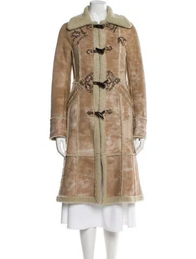 Pre-owned Prada Vintage 2006 Fur Coat In Neutral