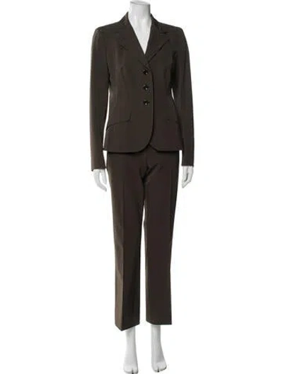 Pre-owned Prada Vintage 2006 Pantsuit In Brown