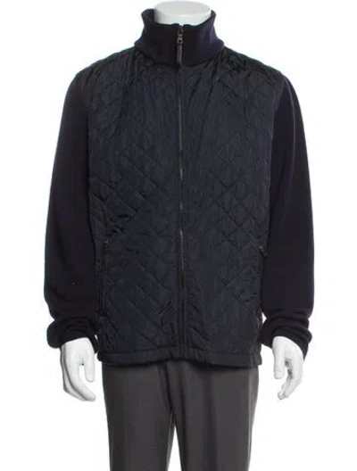 Pre-owned Prada Vintage 2006 Puffer Coat In Blue