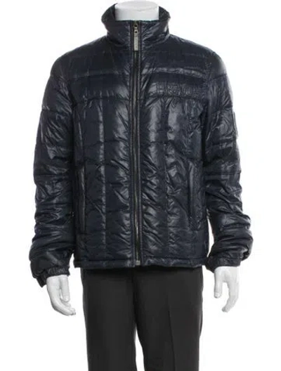 Pre-owned Prada Vintage 2006 Puffer Coat In Blue