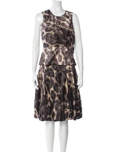 Pre-owned Prada Vintage 2006 Skirt Set In Gray