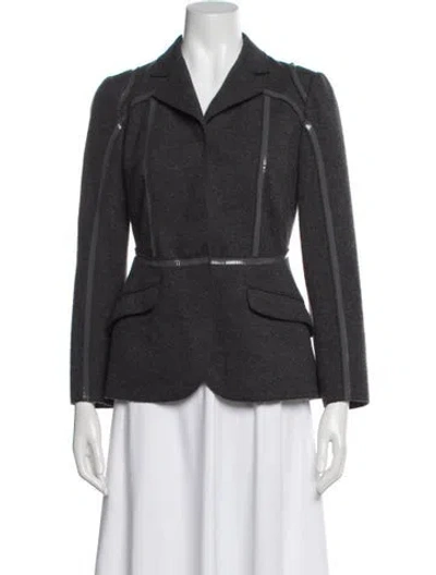 Pre-owned Prada Vintage 2007 Blazer In Gray