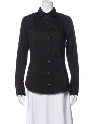 Pre-owned Prada Vintage 2007 Button-up Top In Black