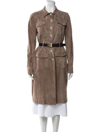 Pre-owned Prada Vintage 2007 Coat In Brown