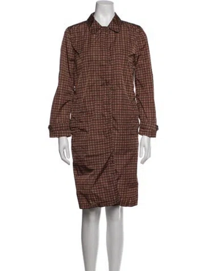 Pre-owned Prada Vintage 2007 Coat In Brown/pink