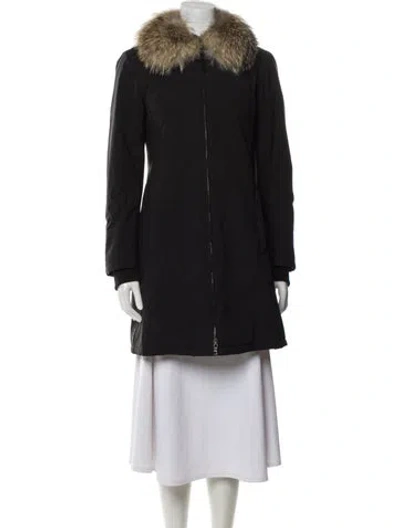 Pre-owned Prada Vintage 2007 Fur Coat In Black