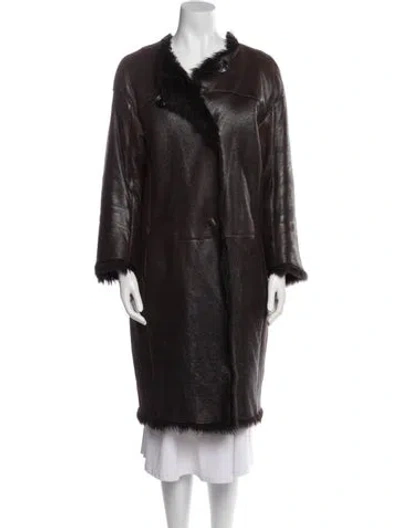Pre-owned Prada Vintage 2007 Fur Coat In Brown