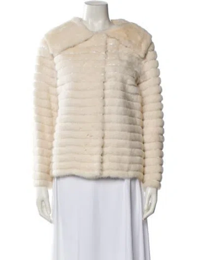 Pre-owned Prada Vintage 2007 Fur Jacket In Neutral