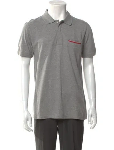 Pre-owned Prada Vintage 2007 Polo Shirt In Gray
