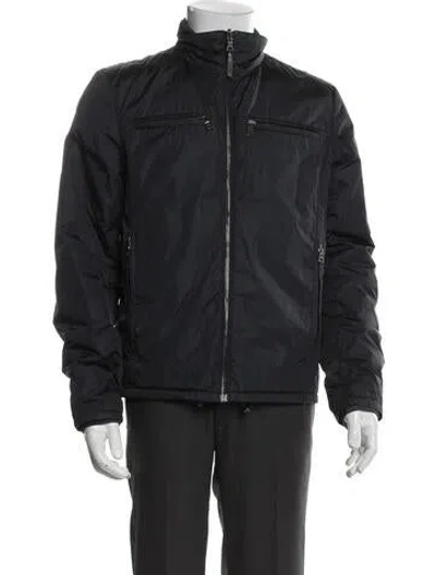 Pre-owned Prada Vintage 2007 Puffer Coat In Blue