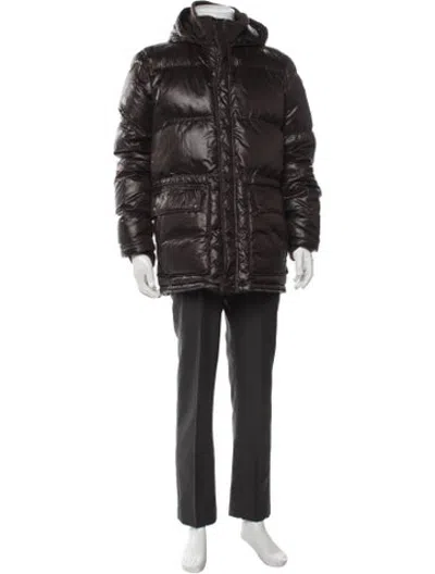 Pre-owned Prada Vintage 2007 Puffer Coat In Brown