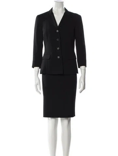 Pre-owned Prada Vintage 2007 Skirt Suit In Black