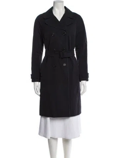 Pre-owned Prada Vintage 2007 Trench Coat In Blue