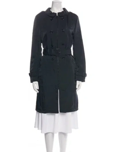 Pre-owned Prada Vintage 2007 Trench Coat In Blue