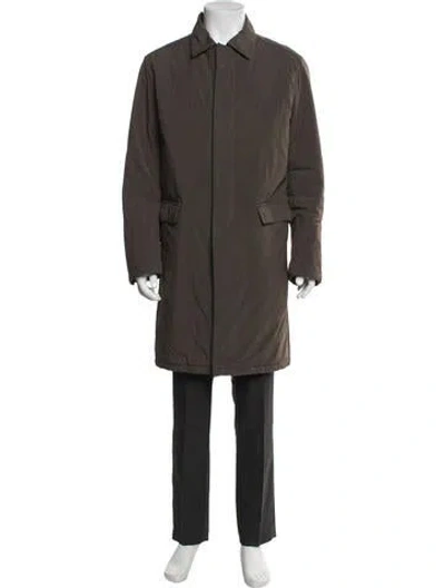 Pre-owned Prada Vintage 2007 Trench Coat In Gray