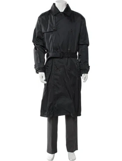 Pre-owned Prada Vintage 2007 Trench Coat In Gray