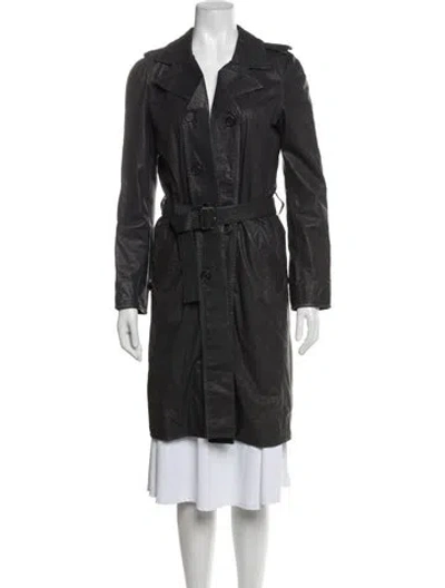 Pre-owned Prada Vintage 2007 Trench Coat In Grey