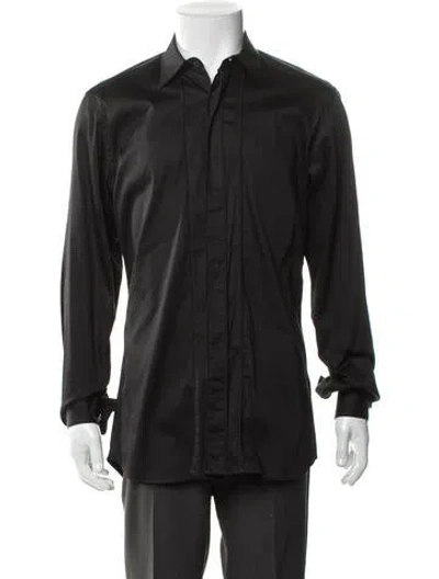 Pre-owned Prada Vintage 2007 Tuxedo Shirt In Black