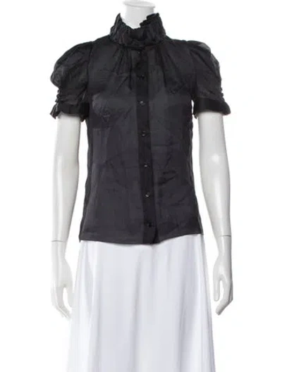 Pre-owned Prada Vintage 2008 Blouse In Black