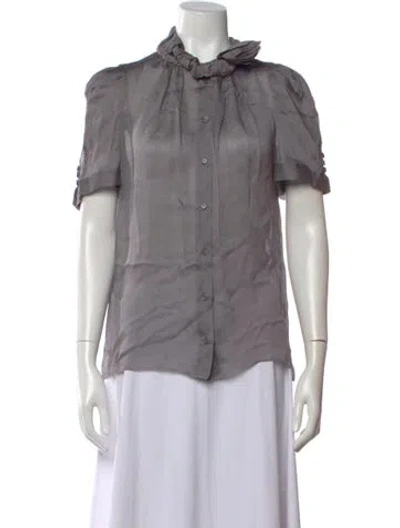 Pre-owned Prada Vintage 2008 Blouse In Gray