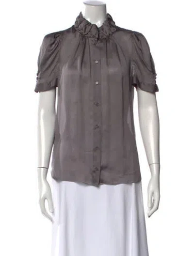 Pre-owned Prada Vintage 2008 Blouse In Gray