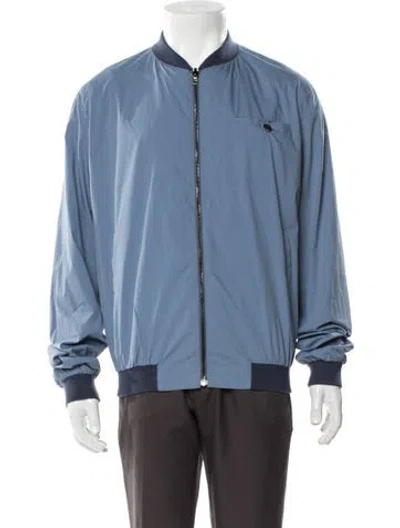 Pre-owned Prada Vintage 2008 Bomber Jacket In Blue