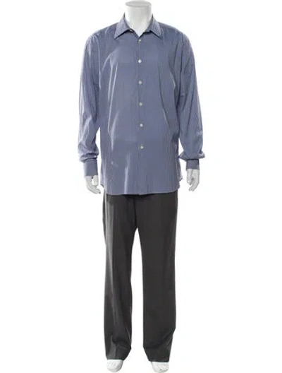 Pre-owned Prada Vintage 2008 Dress Shirt In Blue