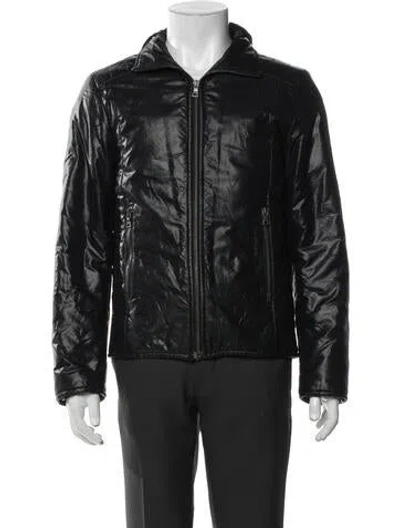 Pre-owned Prada Vintage 2008 Moto Jacket In Black