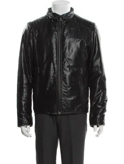 Pre-owned Prada Vintage 2008 Moto Jacket In Black