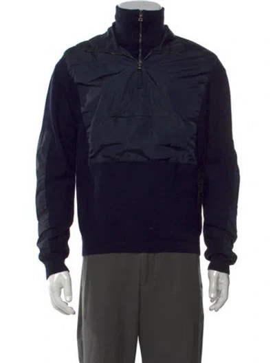 Pre-owned Prada Vintage 2008 Polo Sweater In Blue