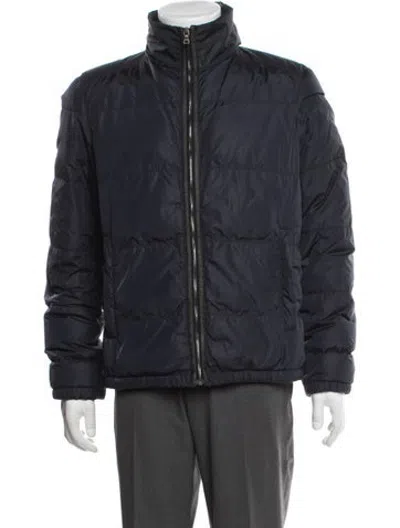 Pre-owned Prada Vintage 2008 Puffer Coat In Blue