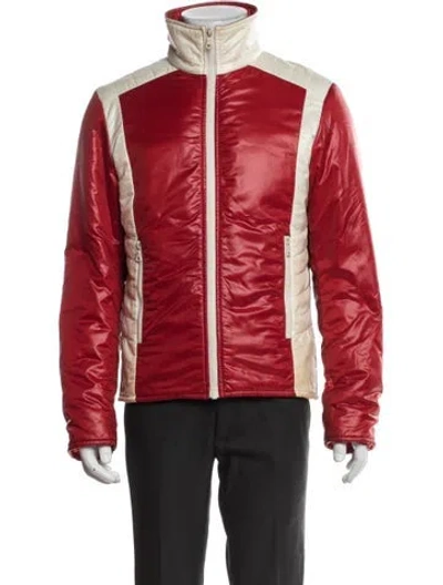 Pre-owned Prada Vintage 2008 Puffer Coat In Red
