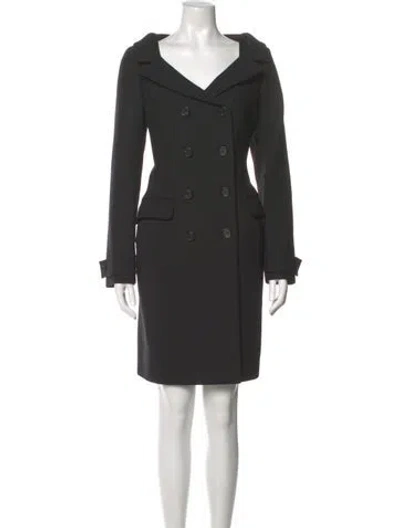 Pre-owned Prada Vintage 2008 Trench Coat In Black