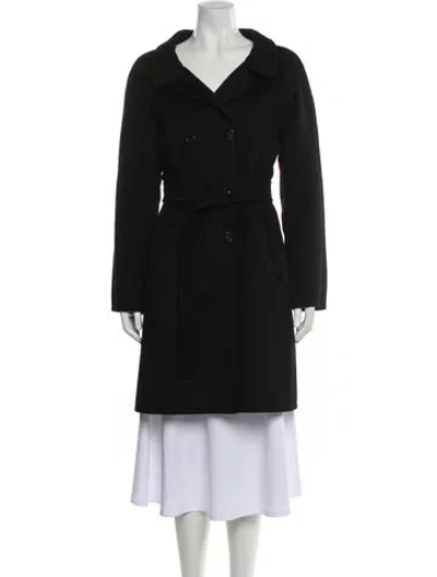 Pre-owned Prada Vintage 2008 Trench Coat In Black